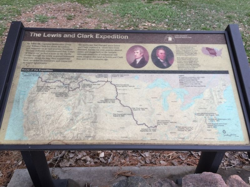 The Lewis and Clark Expedition Marker. Click for full size. The Lewis and Clark Expedition Marker image. Click for full size.