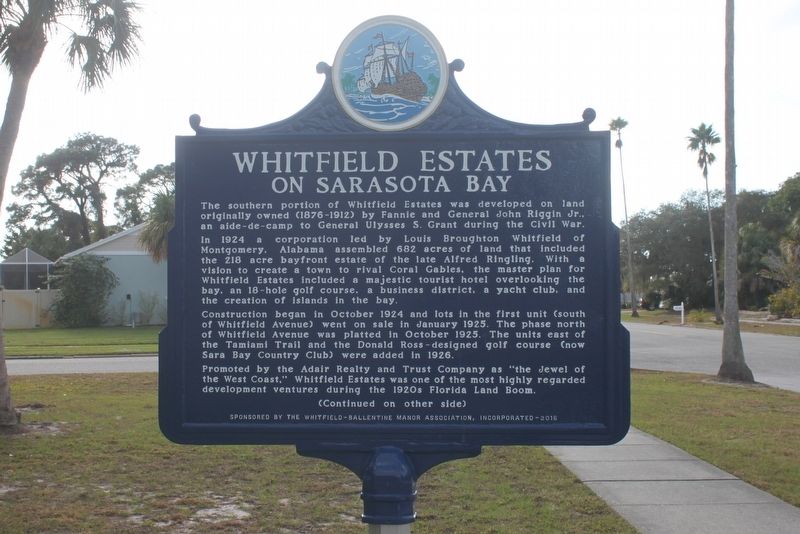 Whitfield Estates on Sarasota Bay Marker Side 1 image. Click for full size.