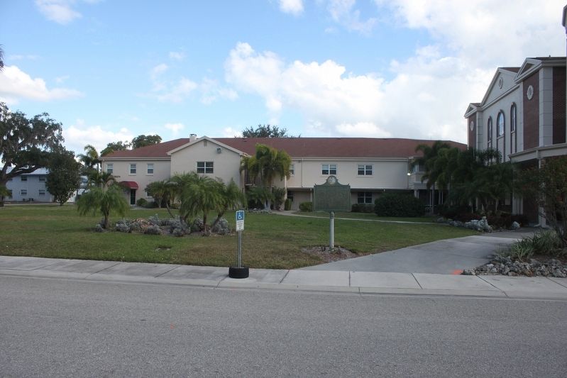 Palmetto Baptist Church/Dr. M.B. Harrison Marker with present church. Click for full size. Palmetto Baptist Church/Dr. M.B. Harrison Marker with present church image. Click for full size.