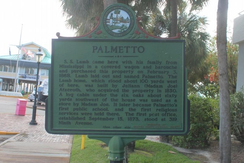 Palmetto Marker (side 1) image. Click for full size.