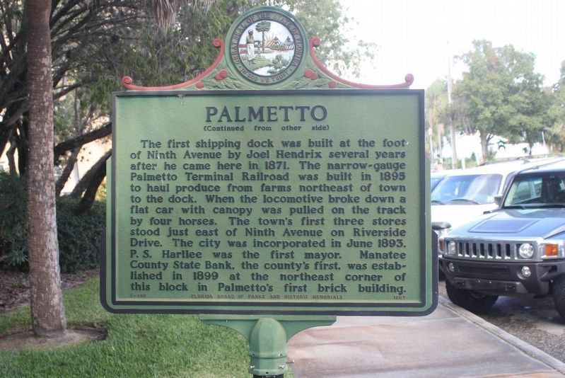 Palmetto Marker (side 2) image. Click for full size.