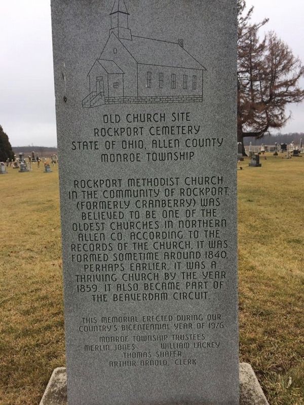 Old Church Site Rockport Cemetery Marker image. Click for full size.