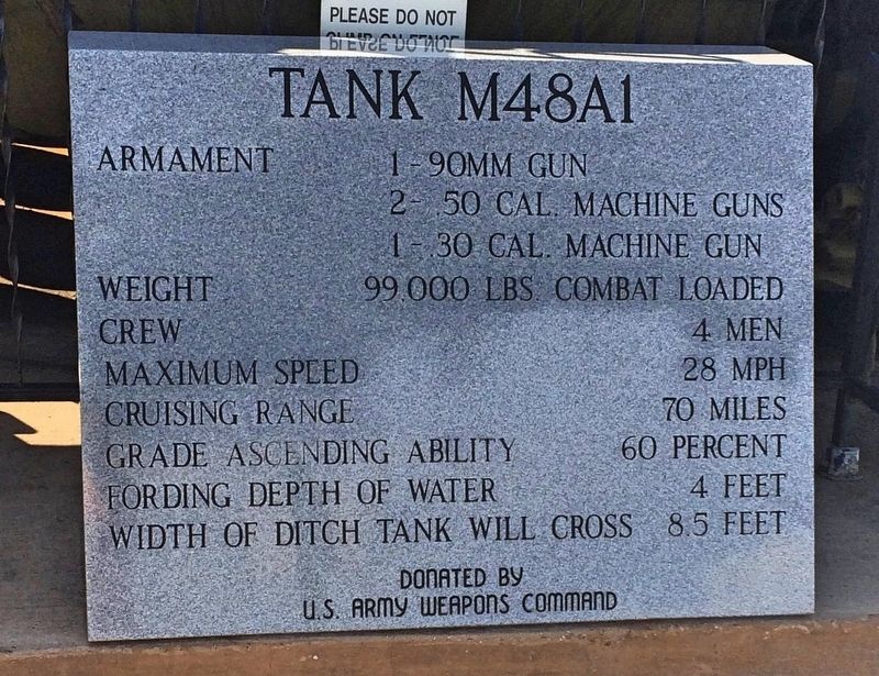 Tank M48A1 Marker image. Click for full size.