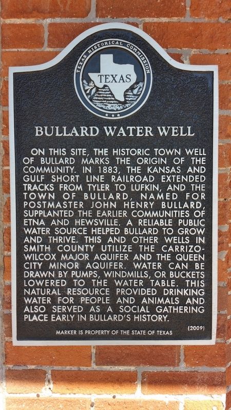 Bullard Water Well Marker image. Click for full size.