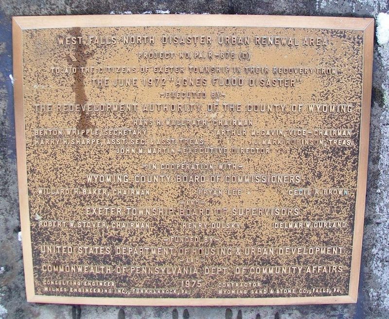 West Falls North Disaster Urban Renewal Area Marker image. Click for full size.