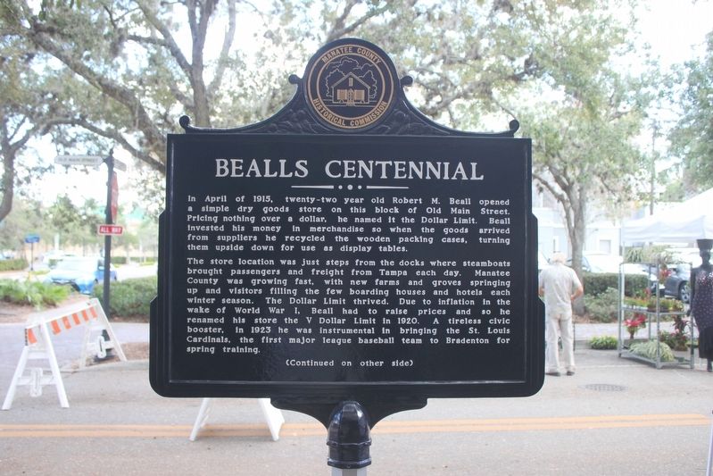 Bealls Centennial Marker Side 1 image. Click for full size.