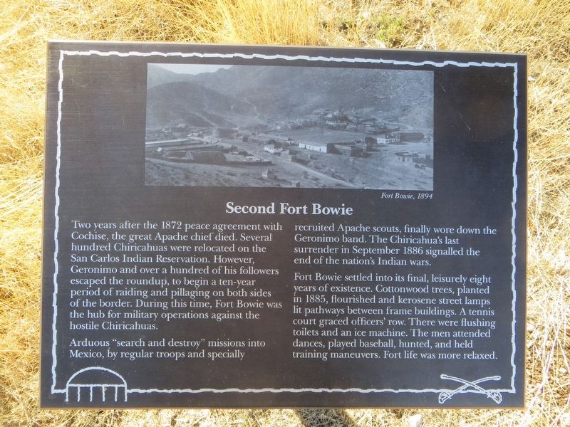 Second Fort Bowie Marker image. Click for full size.