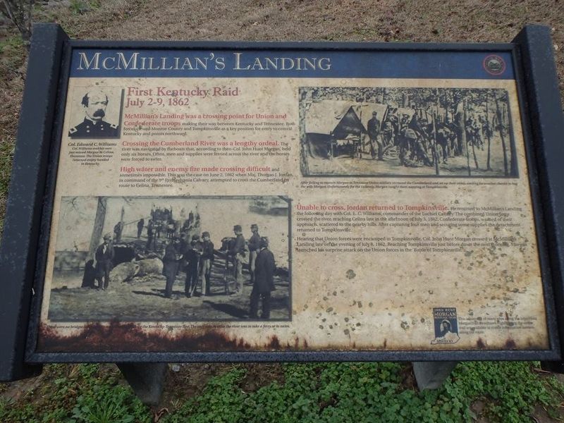 McMillian's Landing Marker. Click for full size. McMillian's Landing Marker image. Click for full size.