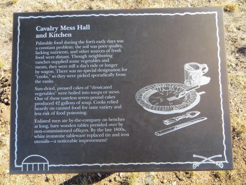 Cavalry Mess Hall and Kitchen Marker image. Click for full size.