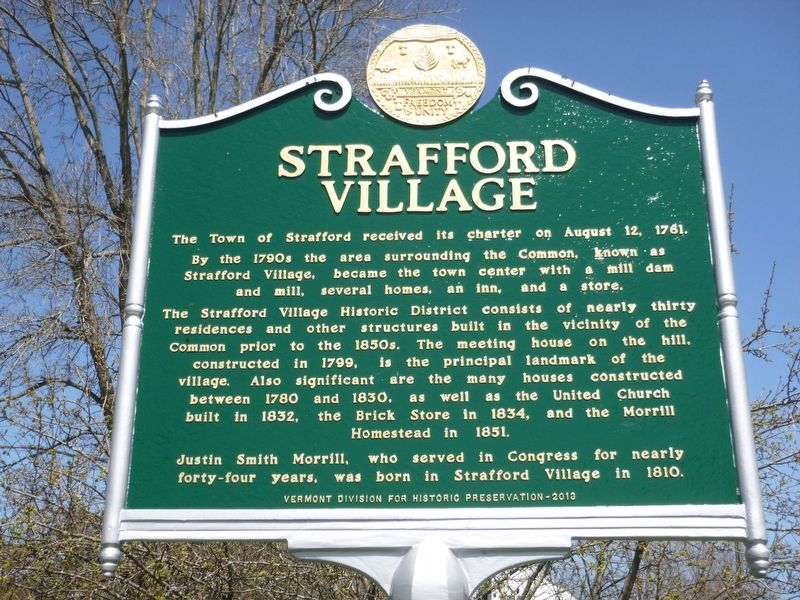 Strafford Village Marker image. Click for full size.