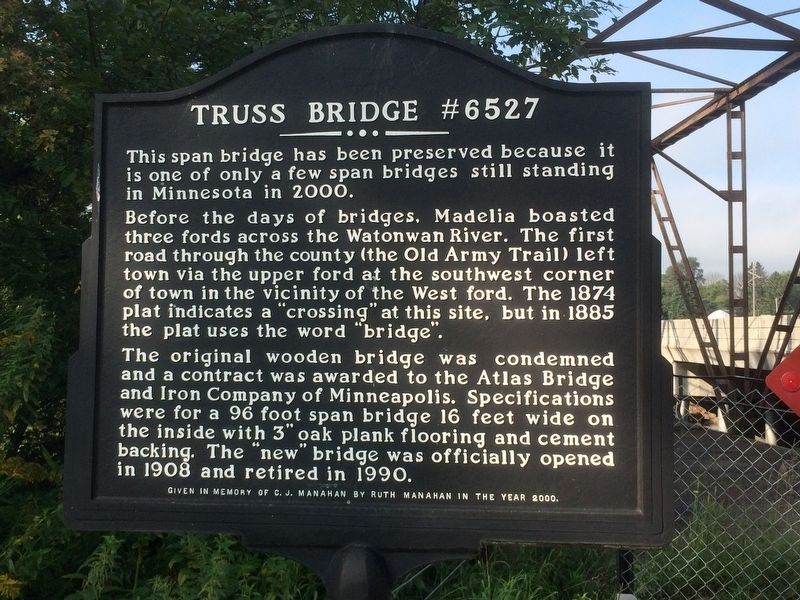 Truss Bridge #6527 Marker. Click for full size. Truss Bridge #6527 Marker image. Click for full size.