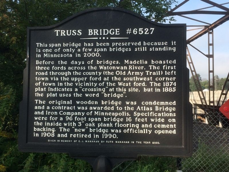 Truss Bridge #6527 Marker image. Click for full size.
