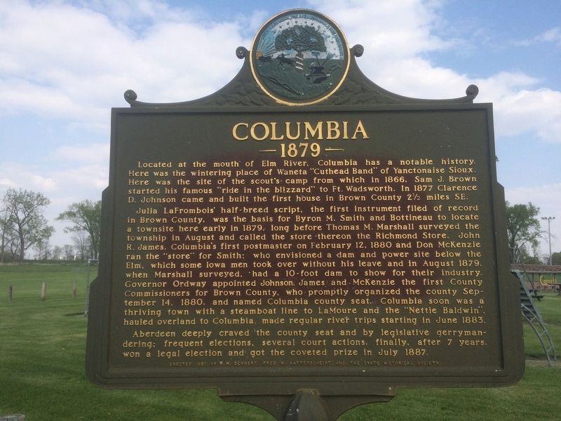 Columbia Marker image. Click for full size.