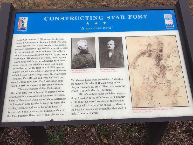 Constructing Star Fort Marker image. Click for full size.