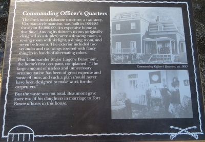 Commanding Officer's Quarters Marker image. Click for full size.