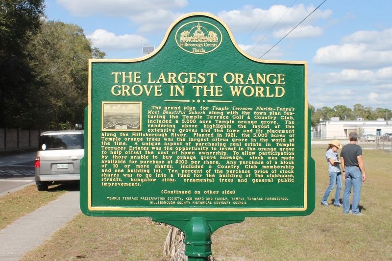 The Largest Orange Grove in the World Marker Side 1 image. Click for full size.