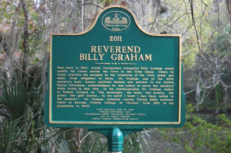 Reverend Billy Graham Marker image. Click for full size.