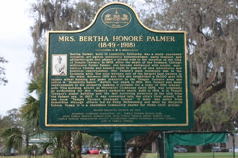 Mrs. Bertha Honor Palmer Marker image. Click for full size.
