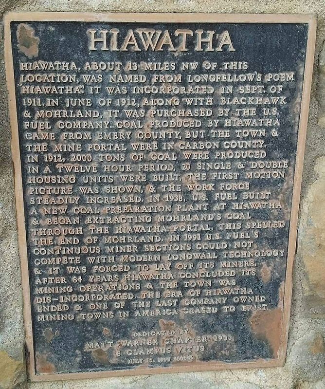 Hiawatha Marker image. Click for full size.