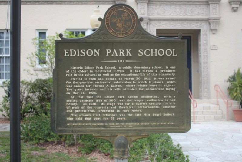 Edison Park School Marker. Click for full size. Edison Park School Marker image. Click for full size.