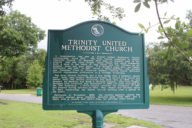 Trinity United Methodist Church Marker. Click for full size. Trinity United Methodist Church Marker image. Click for full size.
