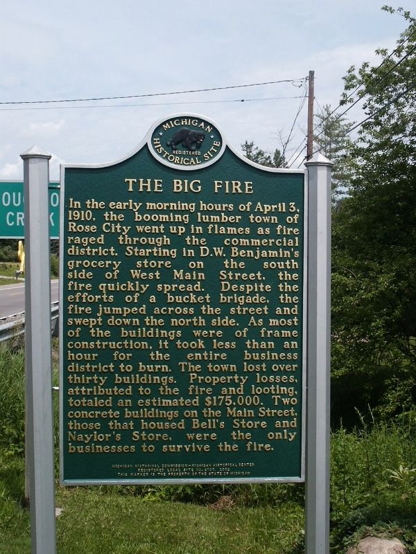 The Big Fire Marker (former location) image. Click for full size.
