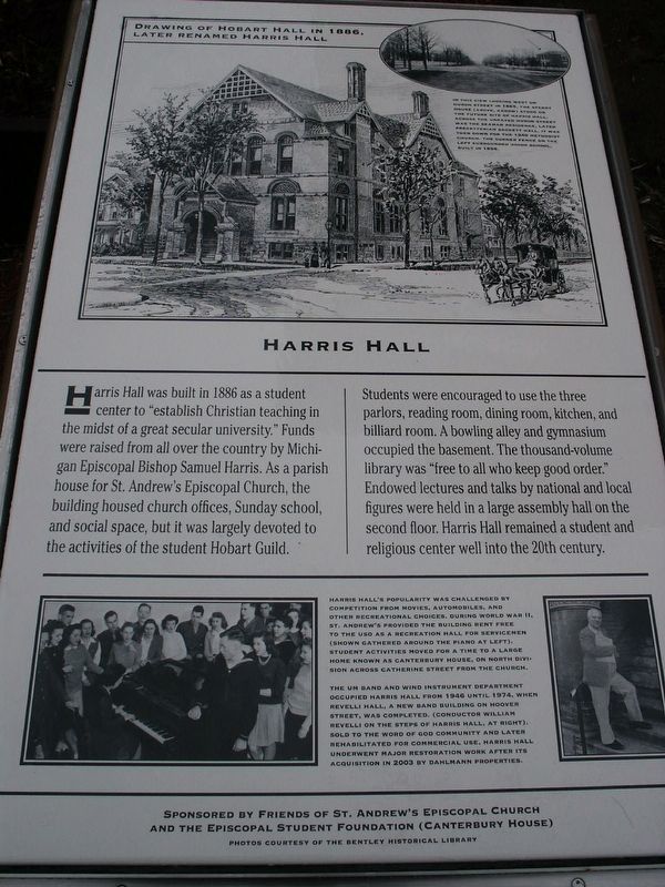 Harris Hall Marker image. Click for full size.