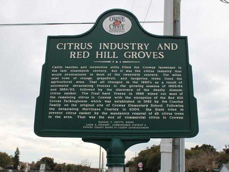 Citrus Industry and Red Hill Groves/Conway School Marker image. Click for full size.