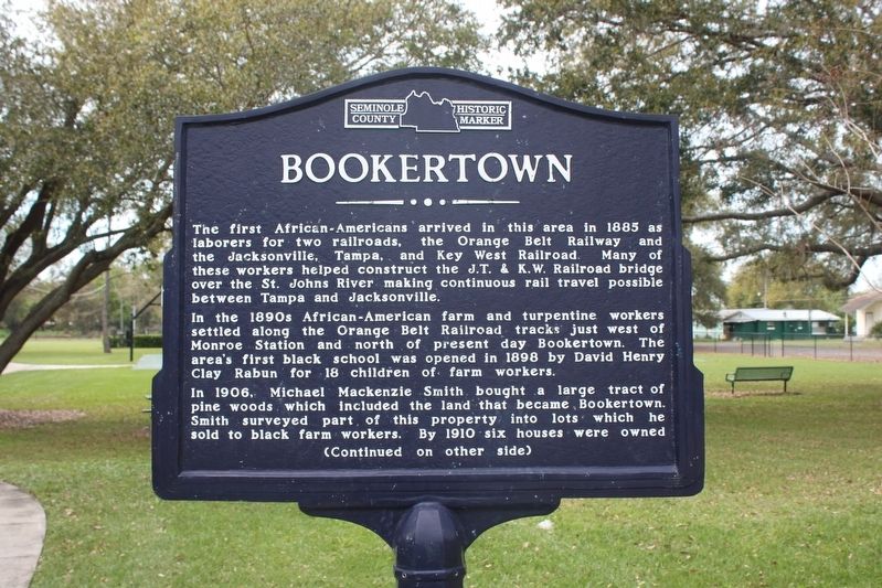 Bookertown Marker Side 1 image. Click for full size.