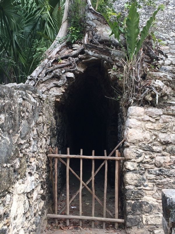A vaulted room at the Coba Group, as described in the marker text. image. Click for full size.