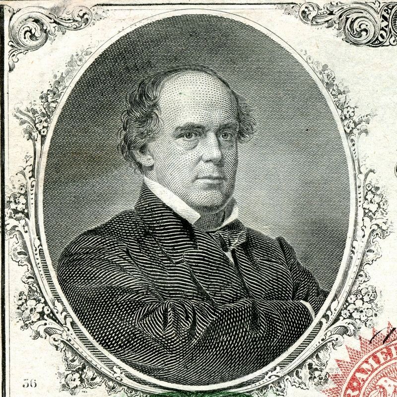 Salmon P. Chase on the U.S. $1 Bill image. Click for full size.