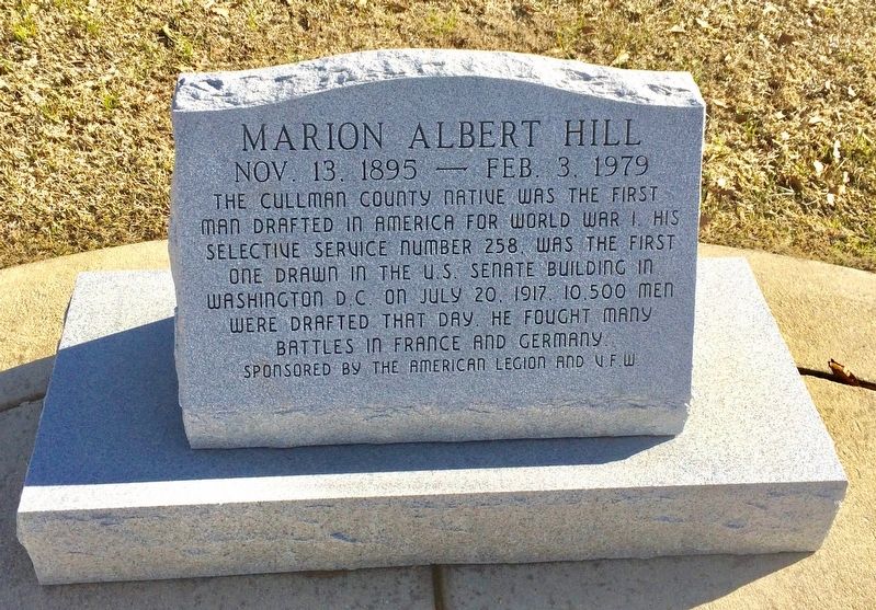 Marion Albert Hill Monument image. Click for full size.