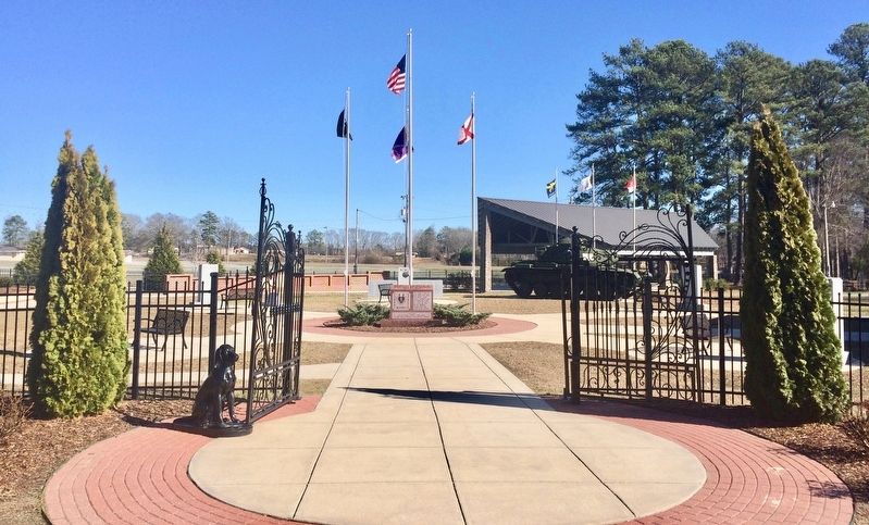 This marker is located behind the Purple Heart Memorial.. Click for full size. This marker is located behind the Purple Heart Memorial. image. Click for full size.