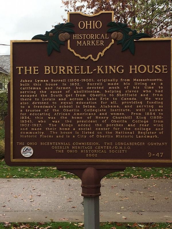 The Burrell-King House Marker image. Click for full size.
