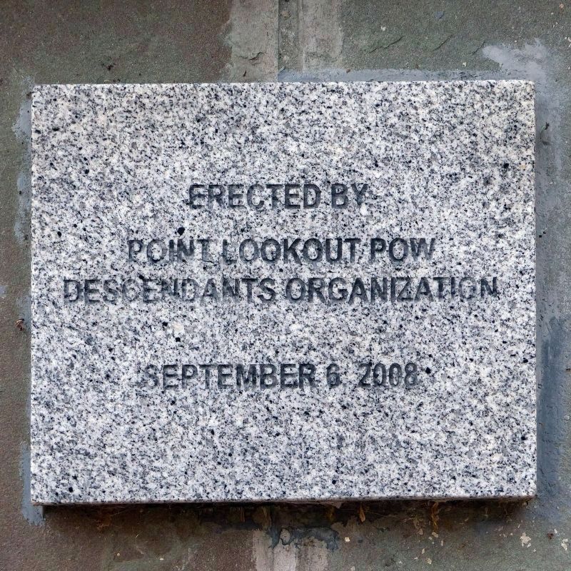 Erected by Point Lookout POW Descendants Orgranization<br>September 6, 2008 image. Click for full size.
