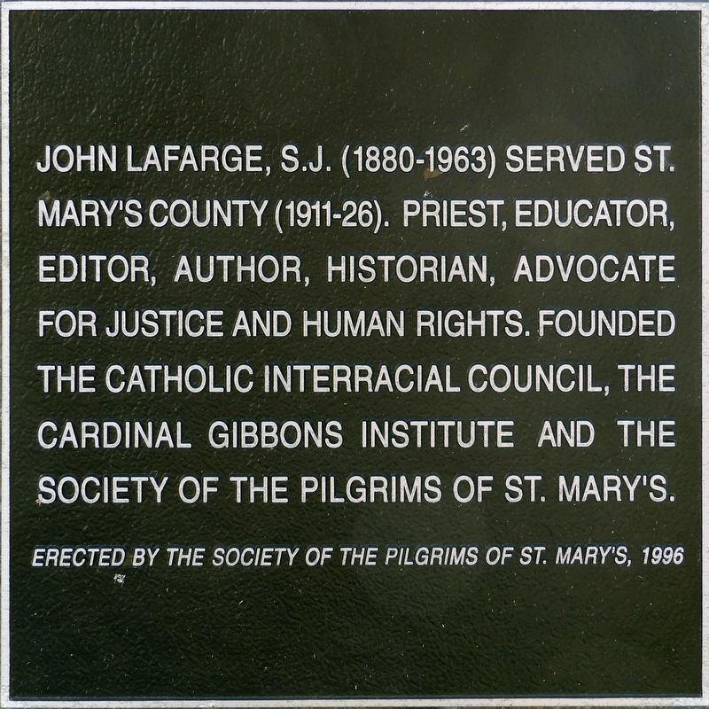 John LaFarge, S.J. Marker. Click for full size. John LaFarge, S.J. Marker image. Click for full size.