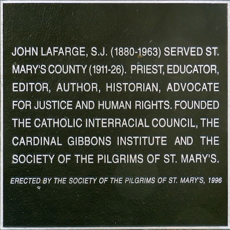 John LaFarge, S.J. Marker image. Click for full size.