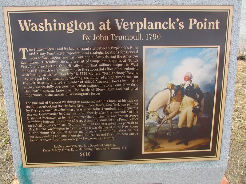 Washington at Verplanck�s Point Marker image. Click for full size.