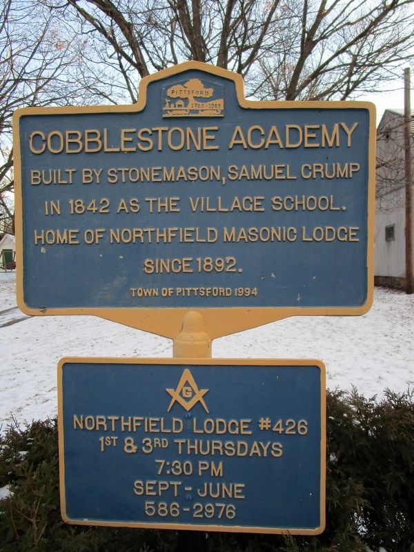 Cobblestone Academy Marker. Click for full size. Cobblestone Academy Marker image. Click for full size.