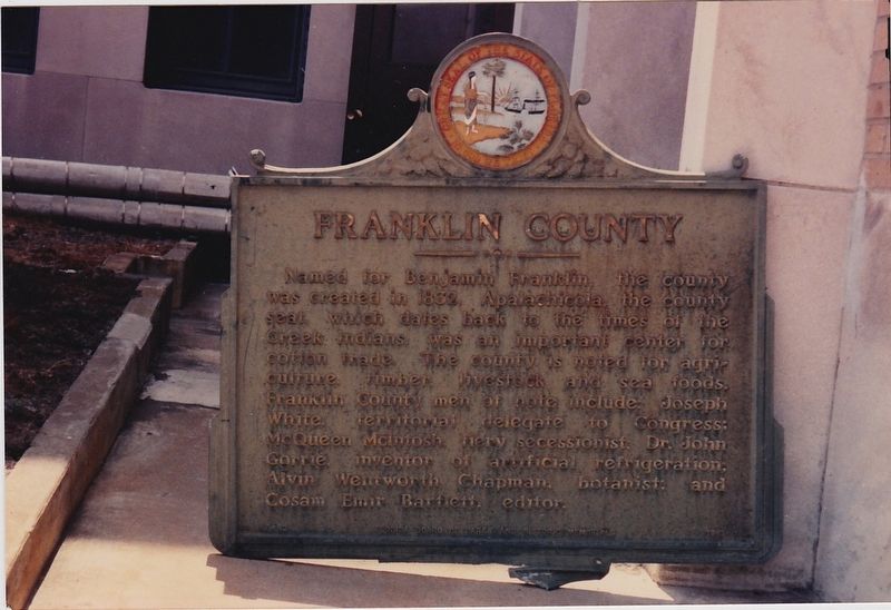 Franklin County Marker. Click for full size. Franklin County Marker image. Click for full size.