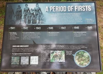 A Period of Firsts Marker. Click for full size. A Period of Firsts Marker image. Click for full size.