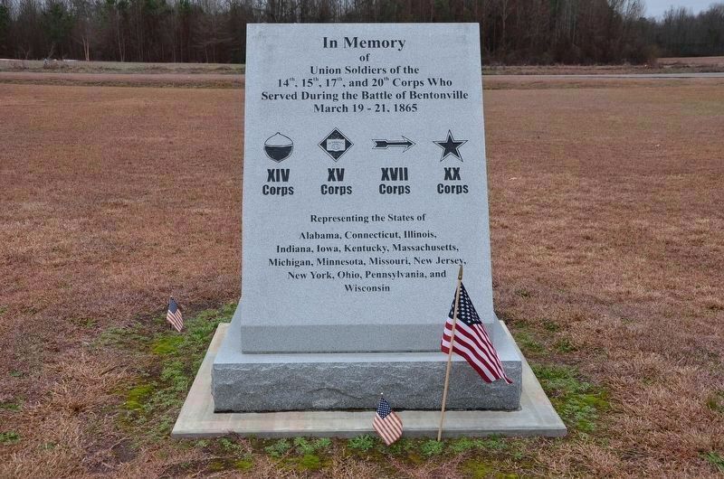 Bentonville Union Soldiers Memorial. Click for full size. Bentonville Union Soldiers Memorial image. Click for full size.