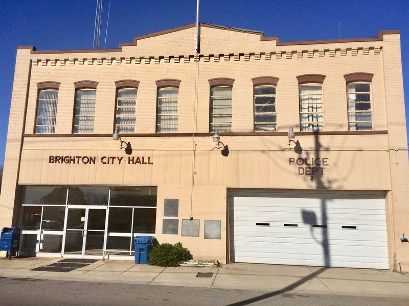 Brighton City Hall on Main Street at Woodward Street. image. Click for full size.