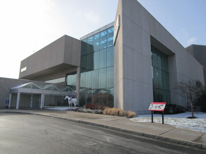 Margaret Woodbury Strong Marker and Museum Entrance image. Click for full size.