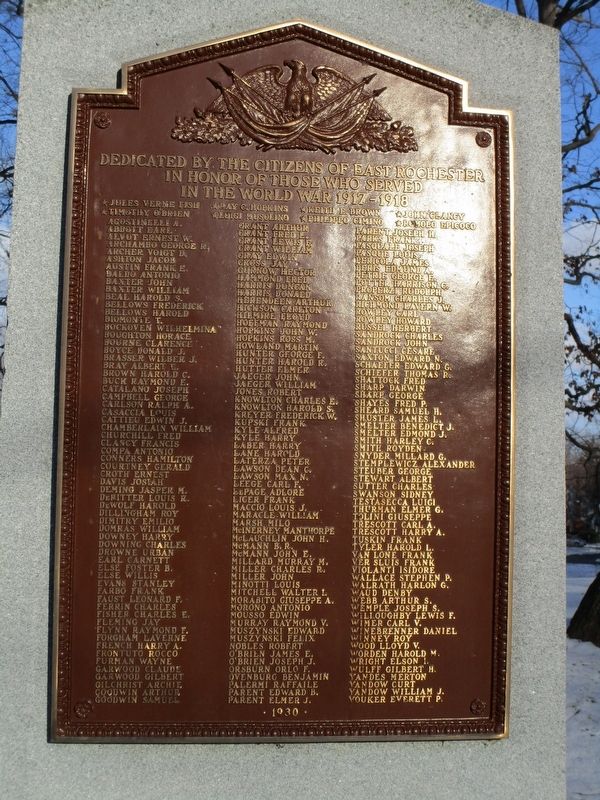 East Rochester WWI Memorial image. Click for full size.