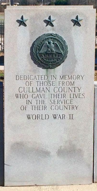 Cullman County WWII Memorial. Click for full size. Cullman County WWII Memorial image. Click for full size.