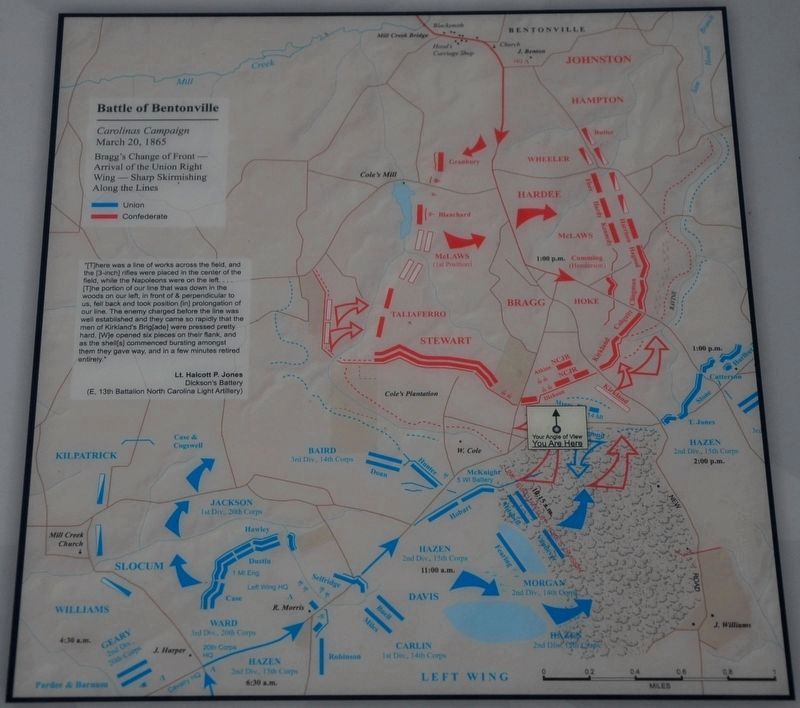Battle of Bentonville Map image. Click for full size.