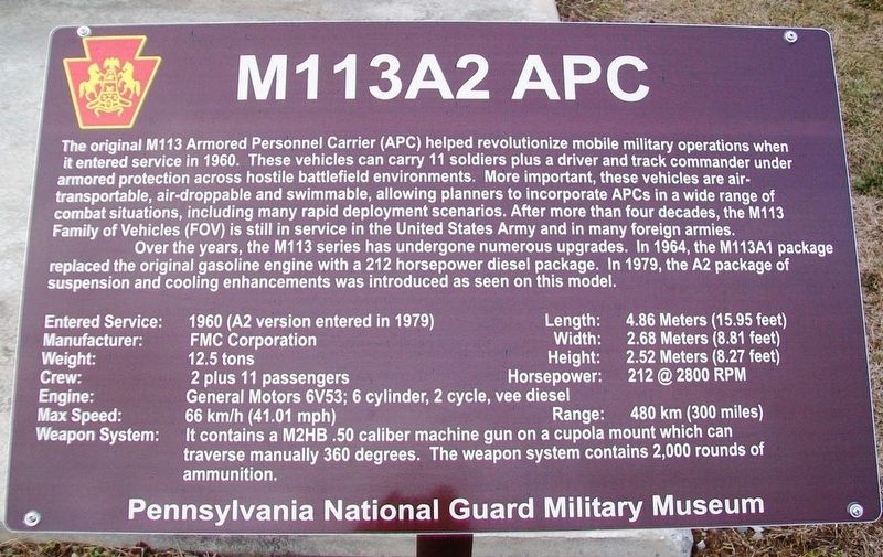 M113A2 APC Marker image. Click for full size.