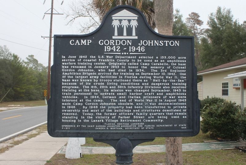 Camp Gordon Johnston 1942-1946 Marker image. Click for full size.