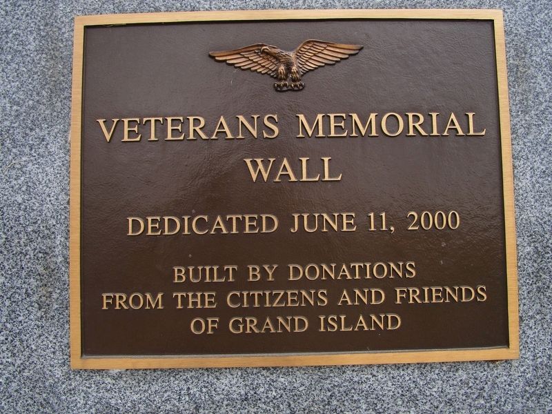 Dedication Plaque - Back of Wall image. Click for full size.